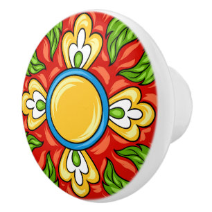 Talavera Tile Ceramic Drawer Knob