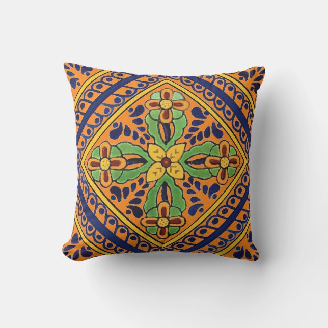 Talavera Tile Cushion (Front)