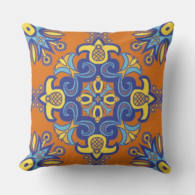 Talavera Tile Cushion (Front)