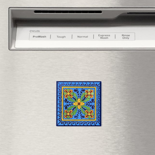 Talavera Tile Magnet (In Situ (Dishwasher))