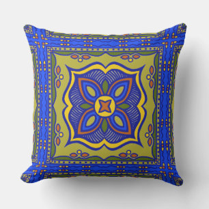 Talavera Tile Outdoor Pillow