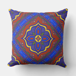 Talavera Tile Outdoor Pillow