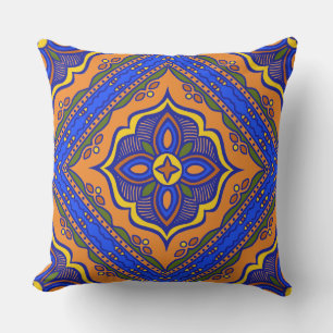 Talavera Tile Outdoor Pillow