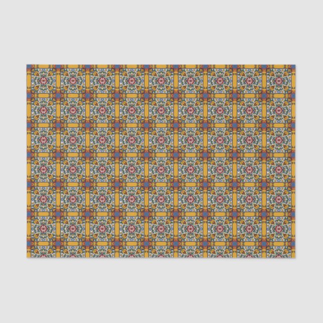 Talavera Tile Seis Tissue Paper (Front)