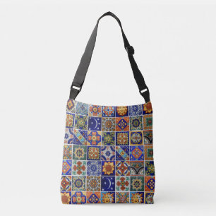 Talavera Tile Southwest Style Adjustable Crossbody Bag