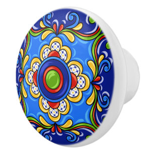 Talavera Tile Version 2 Ceramic Drawer Knob