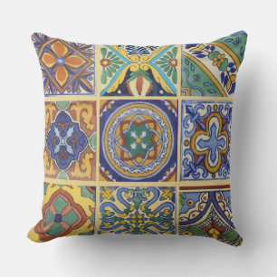 Talavera Tiles Outdoor Pillow
