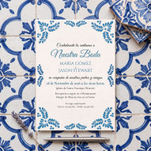 Talavera Turquoise Minimalist Spanish Wedding