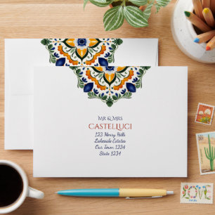 Talavera vintage Mexican wedding Envelope