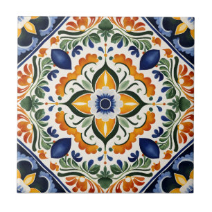 Talavera vintage Mexican wedding favors printed Tile