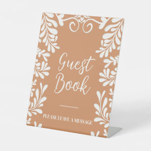 Talavera Wedding Guestbook Pedestal Sign
