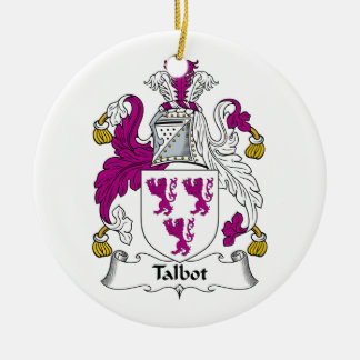Talbot Family Crest Ceramic Tree Decoration