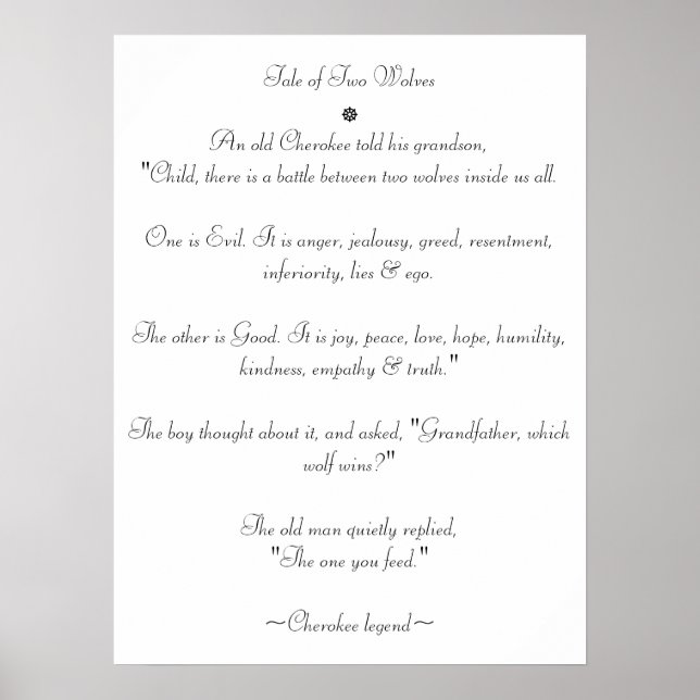 Tale of Two Wolves Poster (Front)