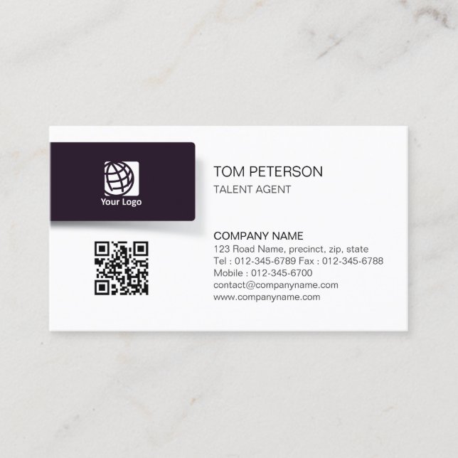 Talent Agent Entertainment Business Card (Front)