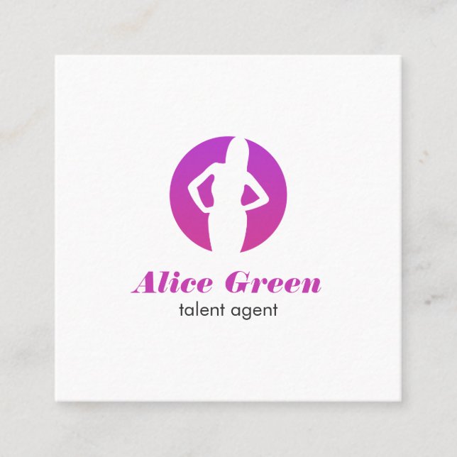 Talent Agent Logo Business Card (Front)
