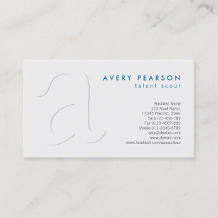 Talent Scout Entertainment Elegant Shadow Monogram Business Card