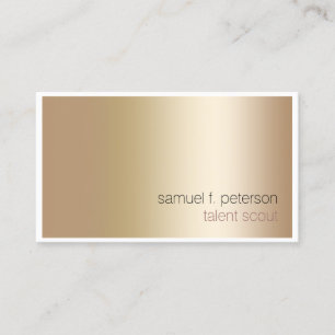 Talent Scout Entertainment Services Elegant Gold Business Card
