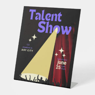 Talent Show FLyer, Show Flyer, Talent Contest Pedestal Sign