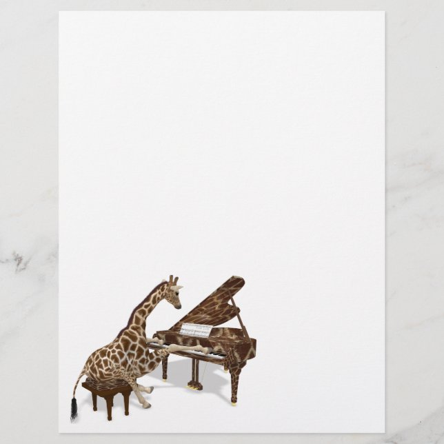 Talented Giraffe Plays Grand Piano (Front)