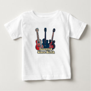 Talented since birth. retro colourful guitars baby T-Shirt