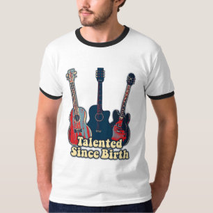 Talented since birth. retro colourful guitars T-Shirt