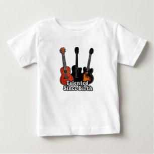 Talented since birth. vintage colorful guitars baby T-Shirt