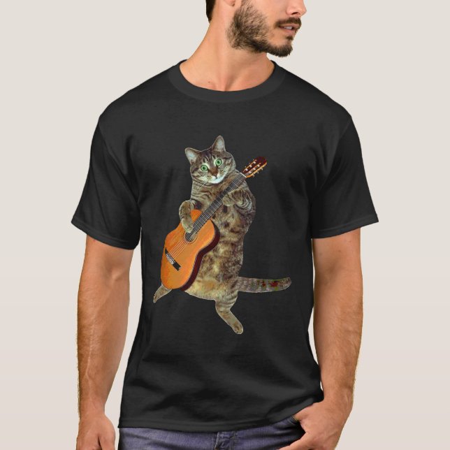 Talented tabby guitar player T-Shirt (Front)