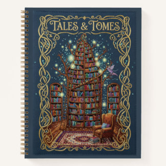 Tales & Tomes Embroidered Magical Library Journal