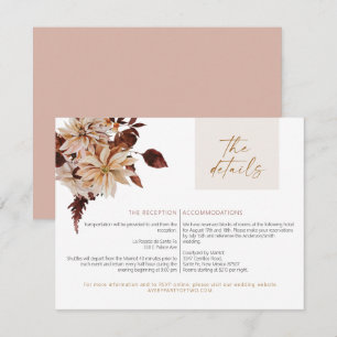 TALIA Bohemian Terracotta Floral Details Card