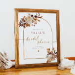 TALIA Boho Terracotta Arch Bridal Shower Welcome P Poster<br><div class="desc">This bridal shower welcome sign features a bohemian arch,  watercolor earth tone florals and an elegant handwritten script font with a fun terracotta accent colour. This bridal shower welcome poster is the perfect addition to your boho or fall celebration.</div>