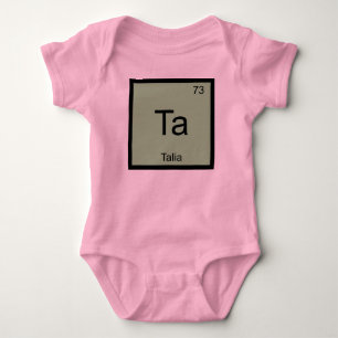 Talia Name Chemistry Element Periodic Table Baby Bodysuit