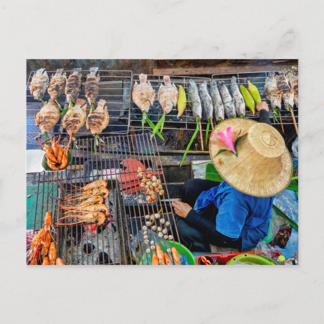 Talin Chan floating market Postcard (Front)