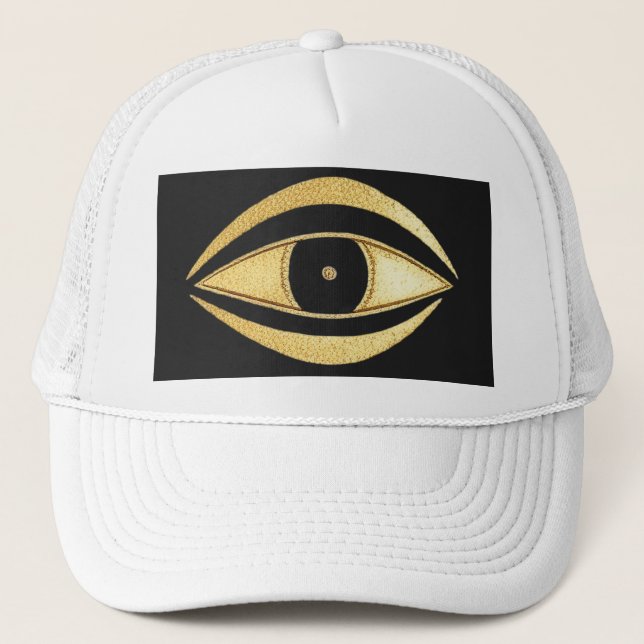 Talisman Golden Evil Eye  Trucker Hat (Front)