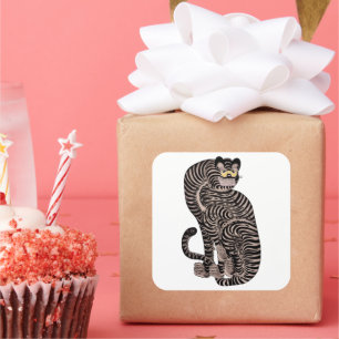 Talismanic tiger  square sticker