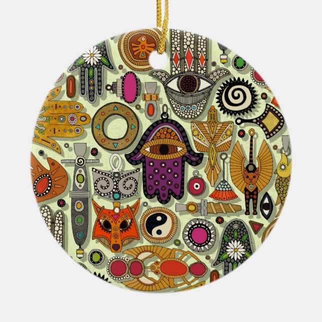 talismans honeydew ceramic tree decoration (Front)