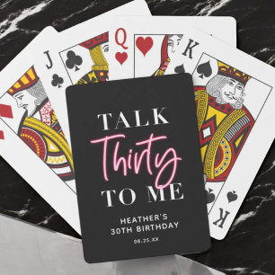 Talk 30 To Me 30th Birthday Party Favours Playing Cards