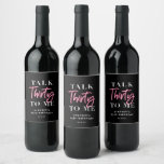 Talk 30 To Me 30th Birthday Party Favours Wine Label<br><div class="desc">Talk 30 To Me 30th Birthday Party Wine Label " Talk 30 To Me 30th Birthday Party Talk 30 To Me 30th Birthday Party Welcome Sign Pink Forty 40h Birthday Party Thirty 30th Birthday Party Invitation | Adult Birthday Invitations | Modern 30th Invitations | Birthday Celebration Talk 30 To Me...</div>