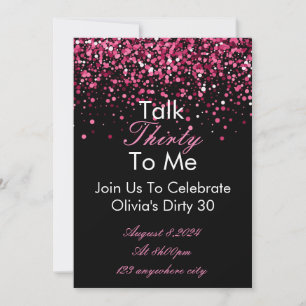Talk 30 To Me Birthday Invitation Card