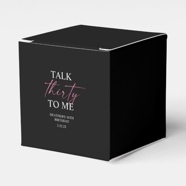 Talk 30 to Me Décor Favour Box (Front Side)