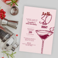 Talk 30 To Me Pink Cocktail Birthday Party