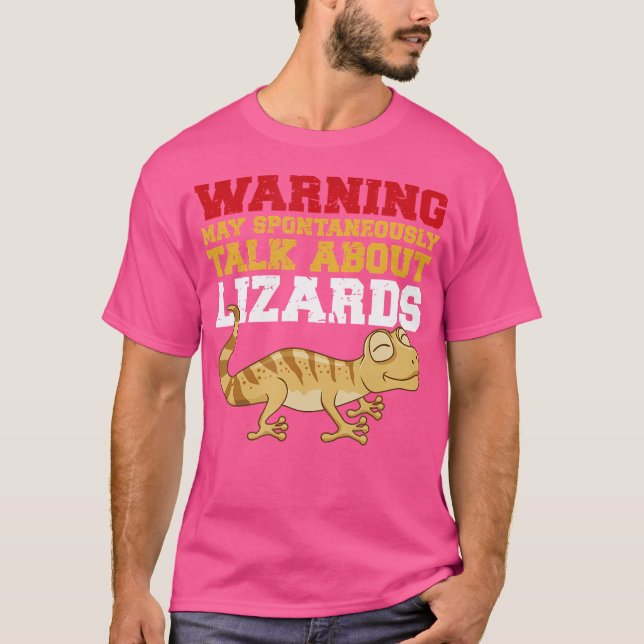 Talk About Lizards Funny Leopard Gecko Lover T-Shirt (Front)