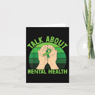 Talk About Mental Health Awareness Retro Vintage,  Card