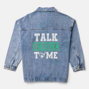 Talk Birdie To Me Caddy Driver Putter Golfer 2  Denim Jacket