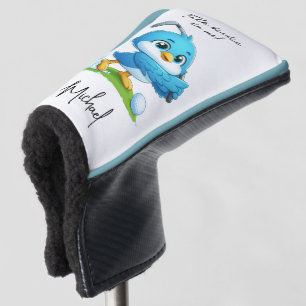 Talk birdie to me, Cute Golfing Bird Golf Head Cover