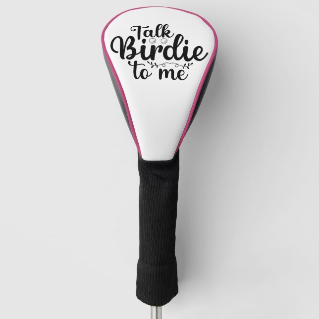 Talk Birdie to Me Golf Club Head Cover (Front)