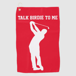 Talk birdie to me golf towel