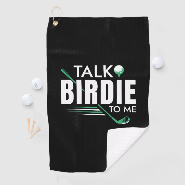 Talk Birdie To Me Golf Towel (InSitu)