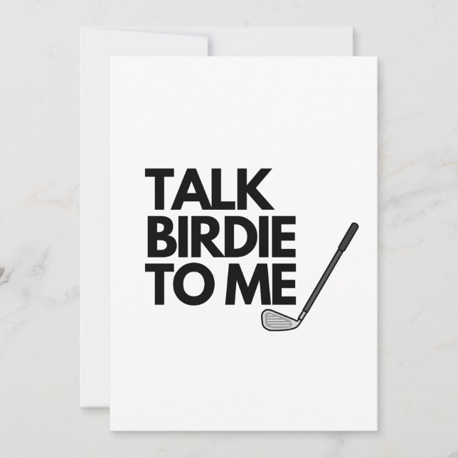 Talk Birdie To Me Invitation (Front)