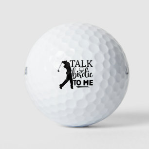 Talk Birdie to Me – Playful Golf Quote Design Balls