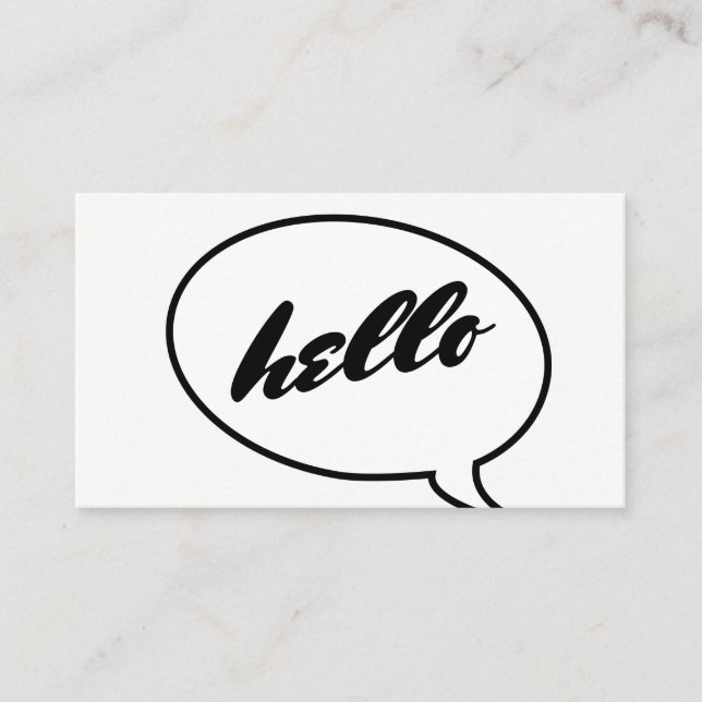 Talk Bubble Business Card (Front)